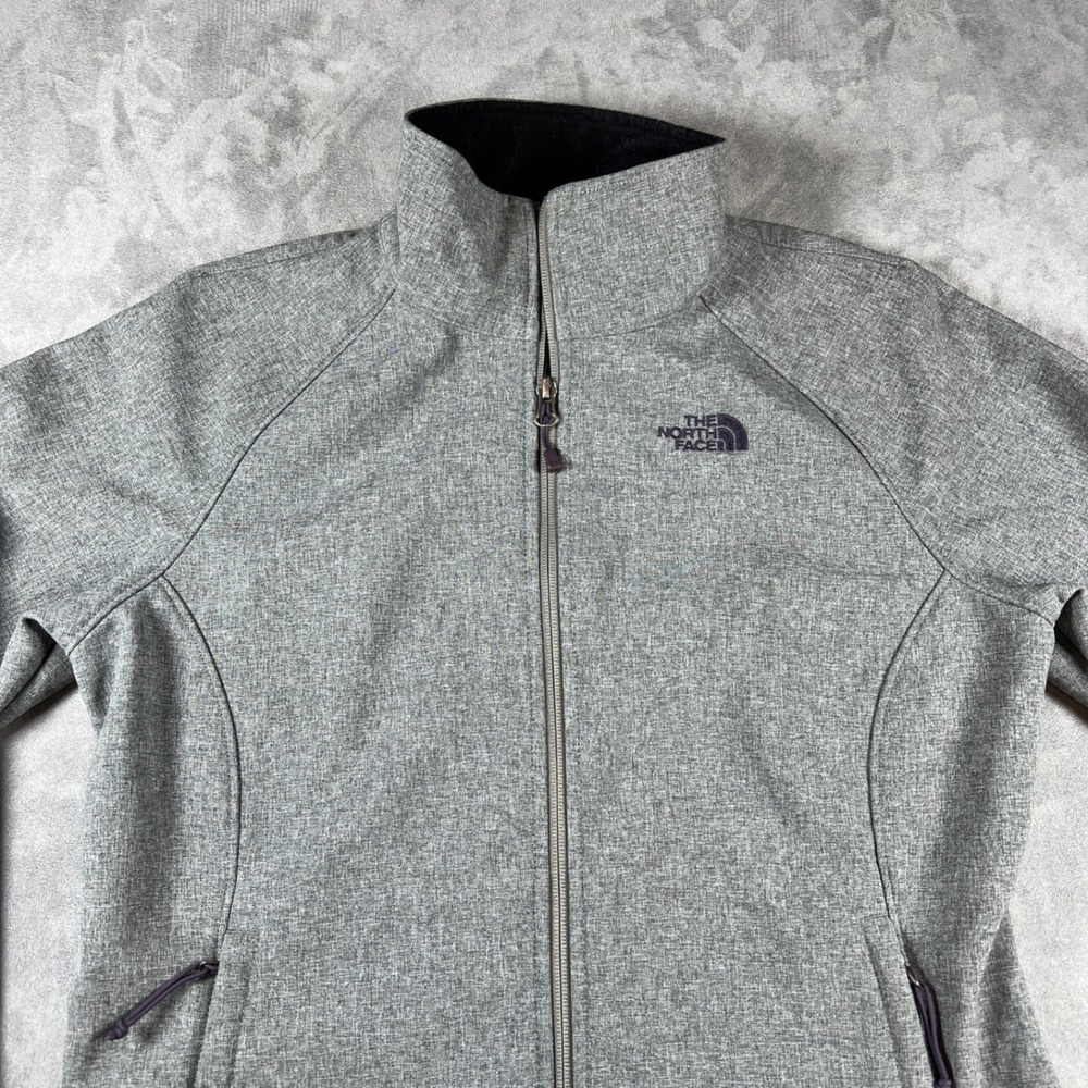The North Face Apex Bionic Jacket Womens Medium Gray WindWall Softshell Full Zip